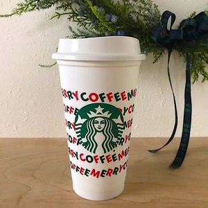 Starbucks Limited Edition Holiday White Reusable Hot Cup 2019